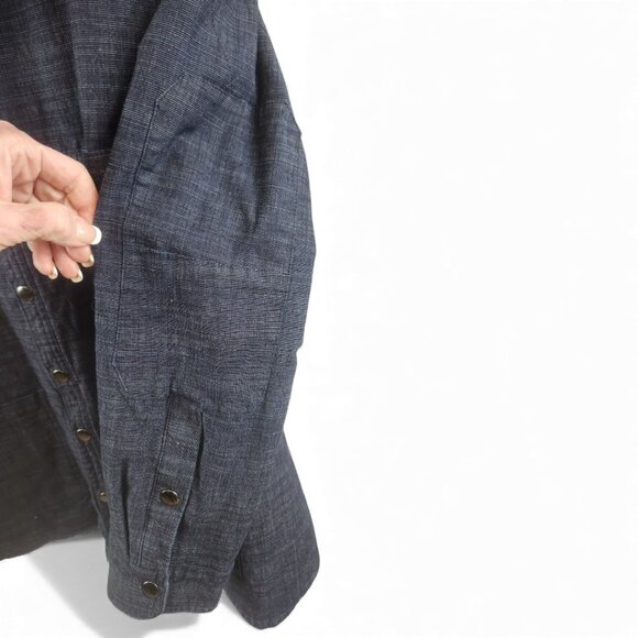 EUC Dovetail Workwear Women's Button Down Shirt/ Jacket - Jean w/ Plaid Flannel - Picture 4 of 6